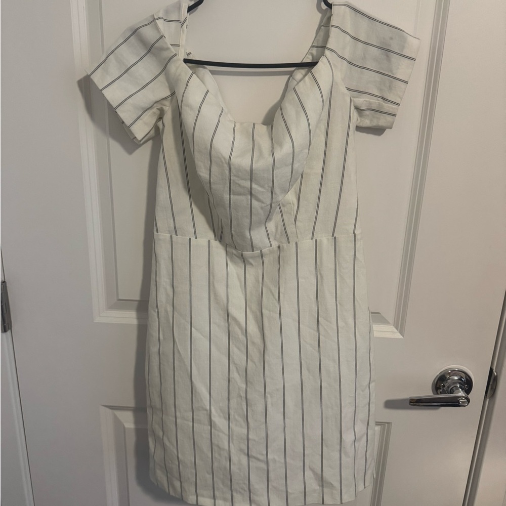 Gianni Bini White Striped Dress